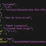 Screenshot Presenting CycloneDX JSON